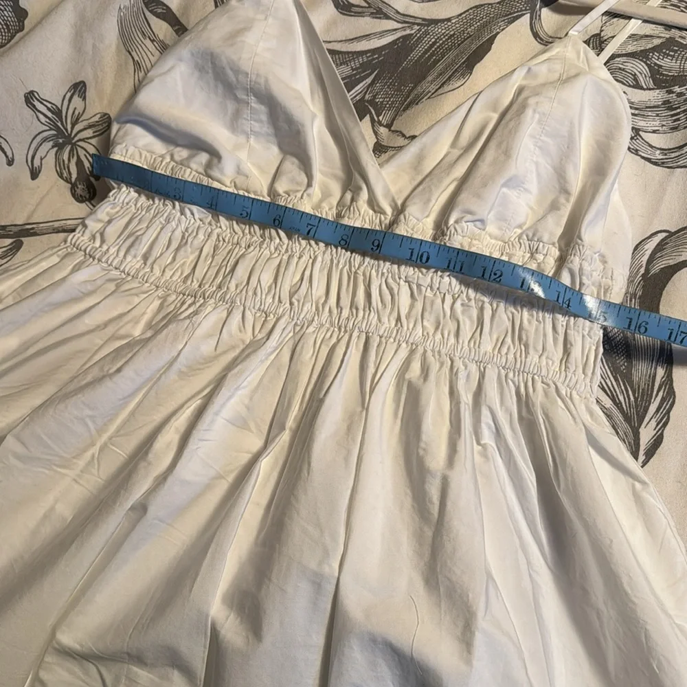 J.Crew Tall smocked eyelet-hem dress in cotton poplin BR452 - Picture 3 of 9